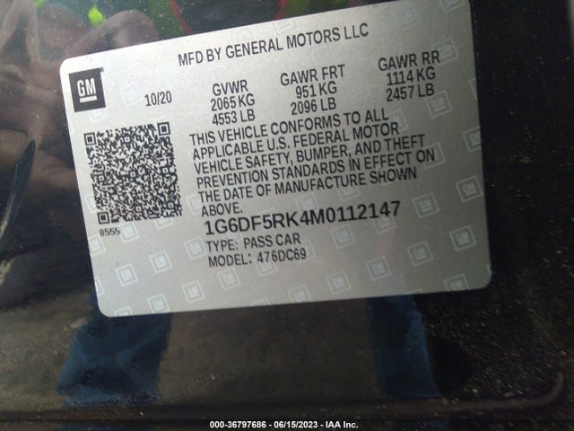 1G6DF5RK4M0112147 Cadillac Ct4 Premium Luxury