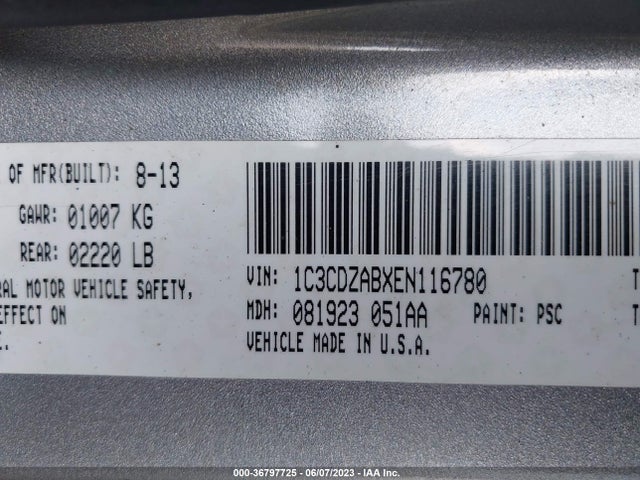 Dodge AVENGER SE 2014 1C3CDZABXEN116780 Image 9
