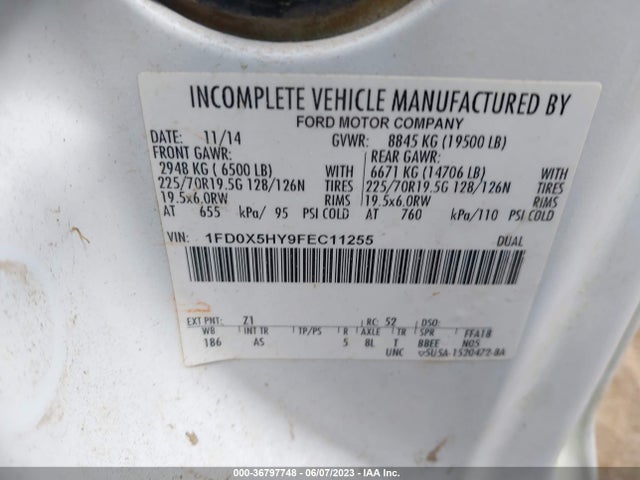 2015 Ford F-550, VIN: 1FD0X5HY9FEC11255