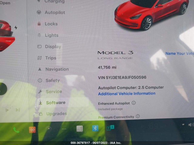 Tesla Model 3 Range Battery 2018 5YJ3E1EA9JF050596 Image 9