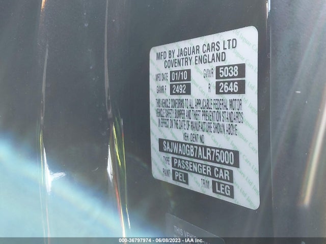 2010 JAGUAR XF SAJWA0GB7ALR75000 Photo 8