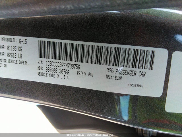 1C3CCCCB7FN739756 Chrysler 200 C