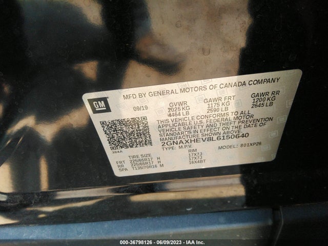 Chevrolet EQUINOX LS 2020 2GNAXHEV8L6150640 Image 9