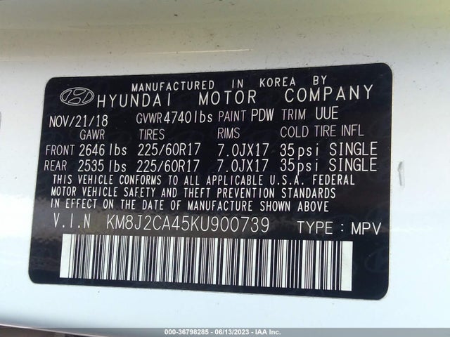 Hyundai TUCSON SE 2019 KM8J2CA45KU900739 Image 22
