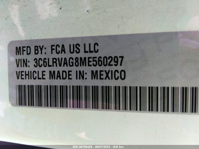 3C6LRVAG8ME560297 RAM Promaster Cargo Van