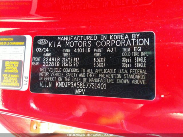 KNDJP3A58E7731401 KIA SOUL +