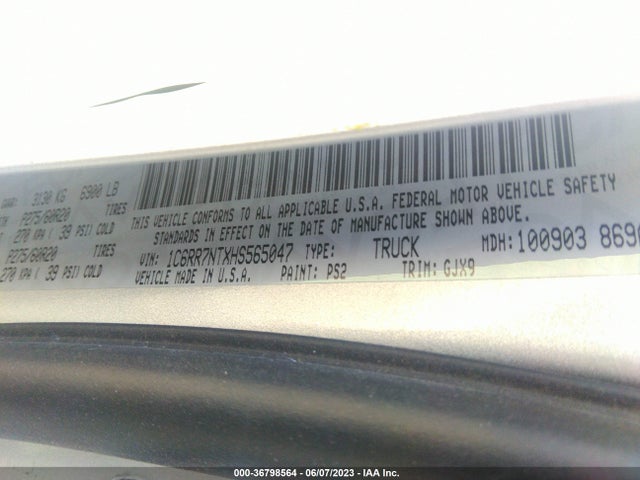 1C6RR7NTXHS565047 RAM 1500 Laramie