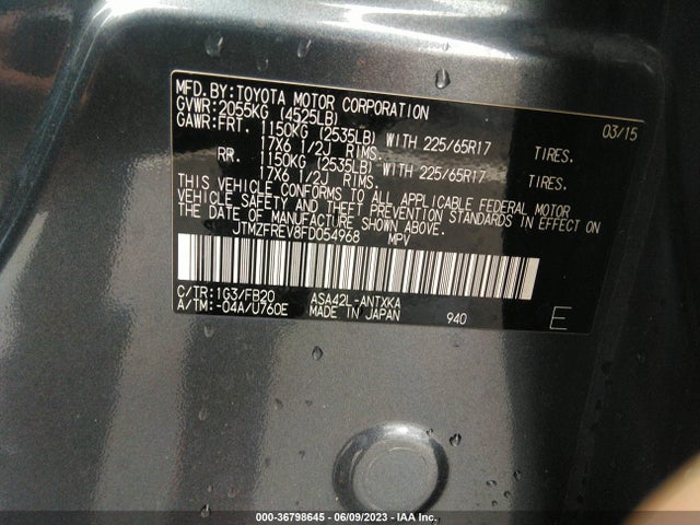 Toyota RAV4 LE 2015 JTMZFREV8FD054968 Image 15
