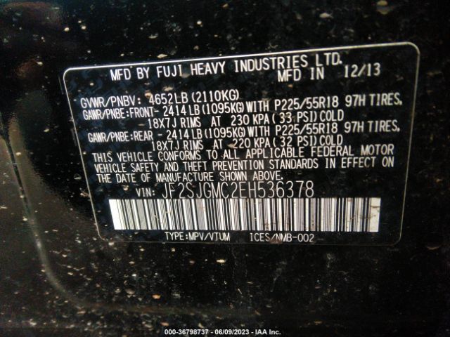 JF2SJGMC2EH536378 Subaru Forester 2.0xt Touring