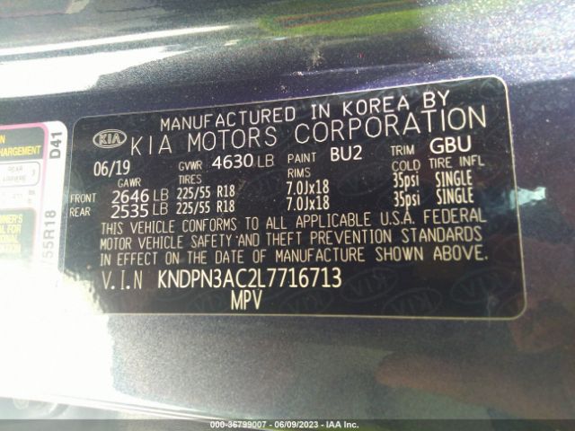 KNDPN3AC2L7716713 KIA Sportage Ex