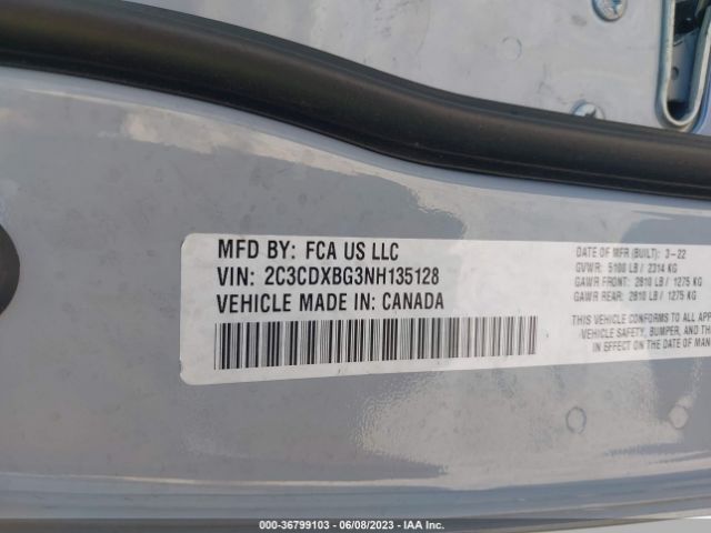 2C3CDXBG3NH135128 Dodge Charger Sxt