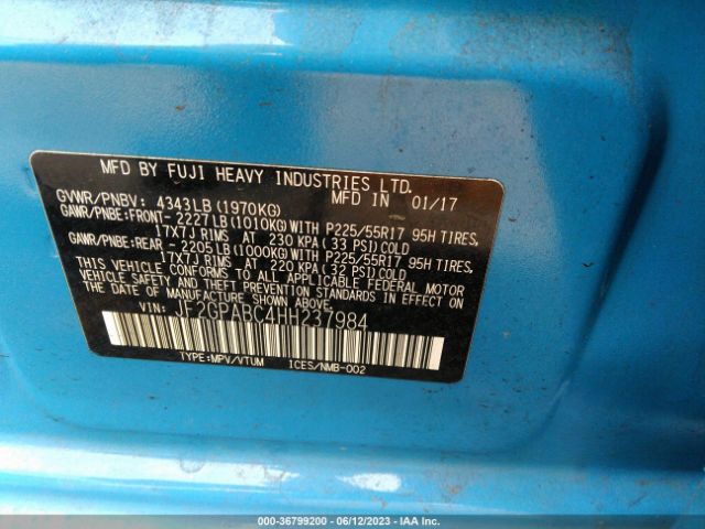 JF2GPABC4HH237984 Subaru Crosstrek Premium