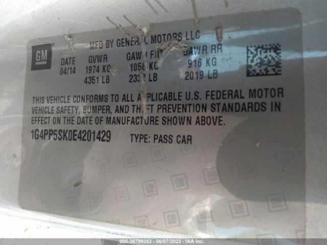 1G4PP5SK0E4201429 Buick Verano