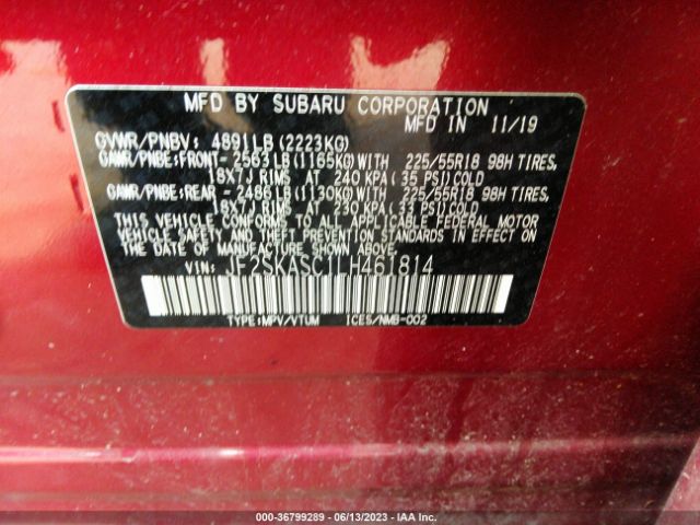 JF2SKASC1LH461814 Subaru Forester Limited