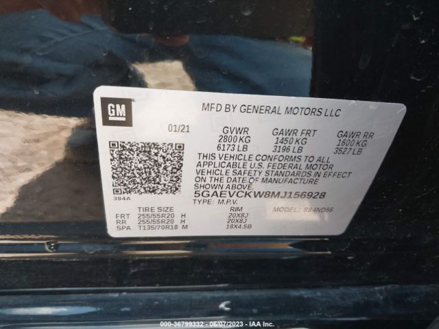 5GAEVCKW8MJ156928 Buick Enclave Avenir