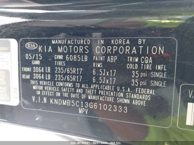 KNDMB5C13G6102333 KIA SEDONA LX