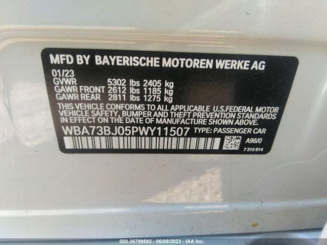 WBA73BJ05PWY11507 BMW 5 Series 540i Xdrive