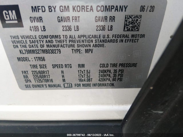 Chevrolet Trailblazer Ls 2021 KL79MMS27MB030279 Image 9