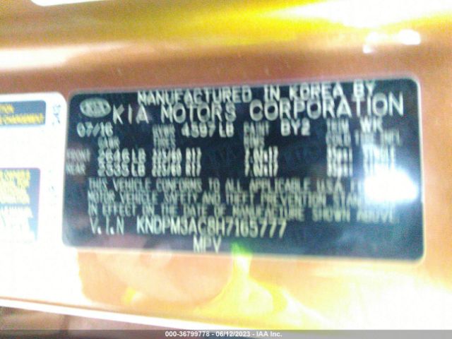 KNDPM3AC8H7165777 KIA Sportage Lx