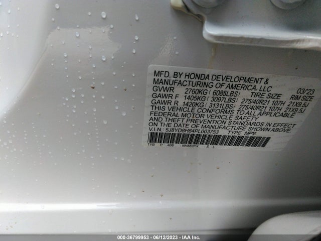 Acura Mdx Type S W/advance Package 2023 5J8YD8H84PL003753 Image 9