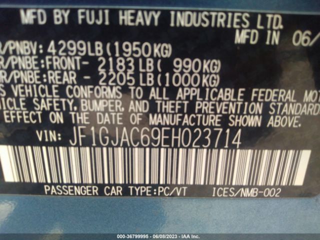 JF1GJAC69EH023714 Subaru Impreza Sedan Premium