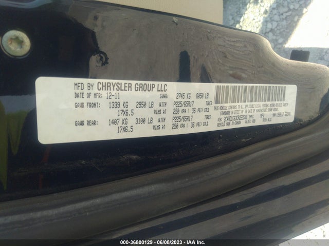 2012 CHRYSLER TOWN & COUNTRY TOURING-L VIN: 2C4RC1CG3CR223558