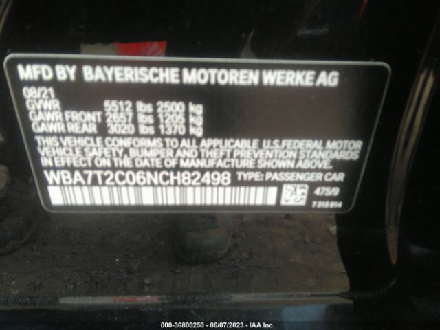 WBA7T2C06NCH82498 BMW 7 Series 740i