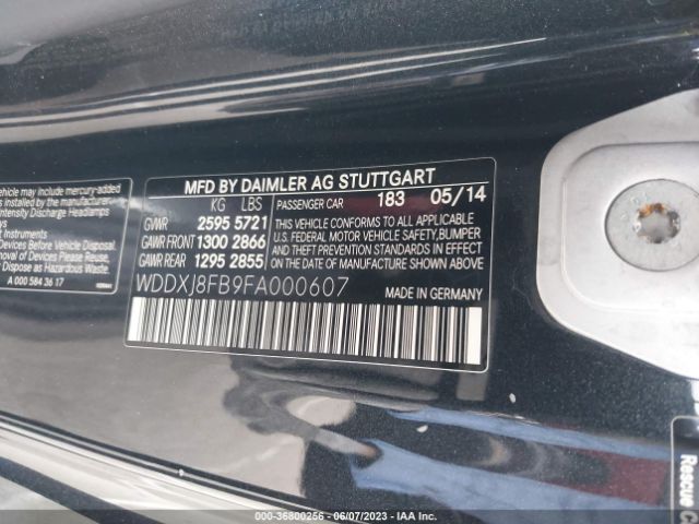 WDDXJ8FB9FA000607 Mercedes-Benz S-class S 550