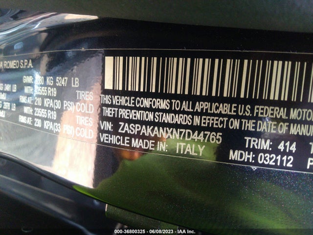 Alfa Romeo Stelvio Sprint 2022 ZASPAKANXN7D44765 Image 9