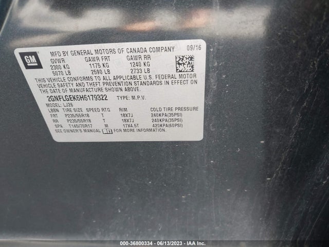 Chevrolet Equinox Premier 2017 2GNFLGEK6H6179322 Image 9
