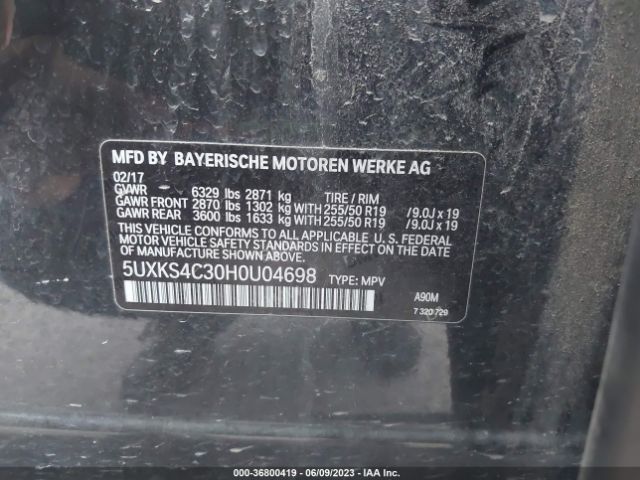 5UXKS4C30H0U04698 BMW X5 Xdrive35d