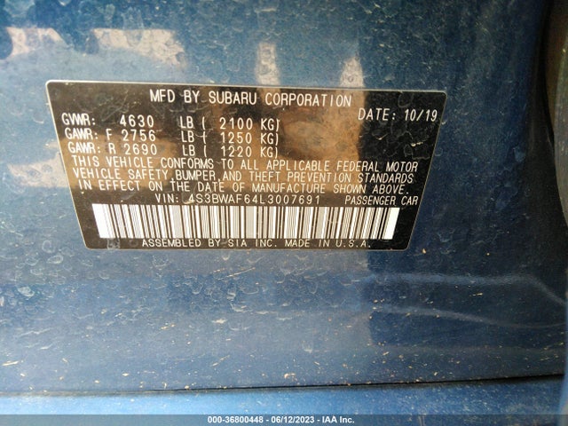 4S3BWAF64L3007691 Subaru Legacy Sport