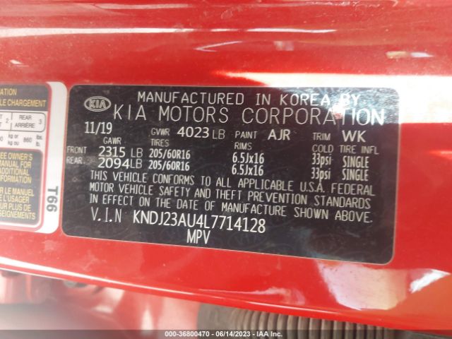KNDJ23AU4L7714128 KIA SOUL LX