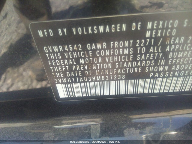 3VWH17AU3HM527238 Volkswagen Golf Alltrack S/se/sel