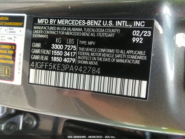2023 Mercedes-Benz GLS-Class, VIN: 4JGFF5KE3PA942784