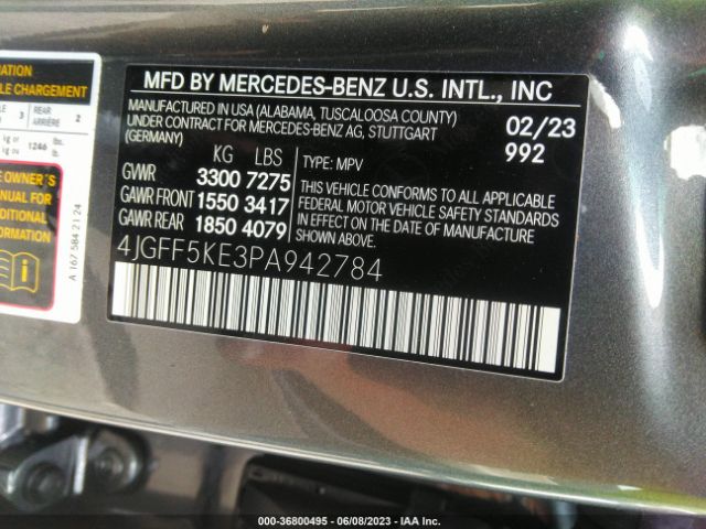 4JGFF5KE3PA942784 Mercedes-Benz Gls Gls 450