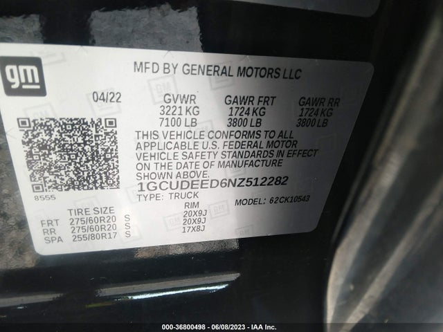 Chevrolet Silverado 1500 Rst 2022 1GCUDEED6NZ512282 Image 10