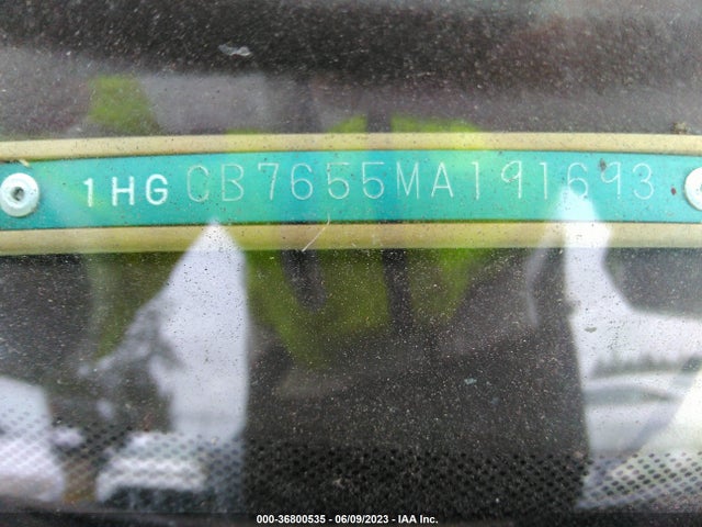 1991 HONDA ACCORD LX/EX VIN: 1HGCB7655MA191693