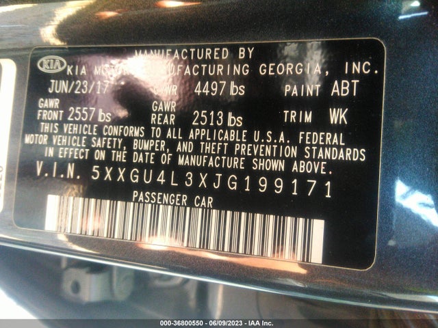 KIA OPTIMA EX 2018 5XXGU4L3XJG199171 Image 15