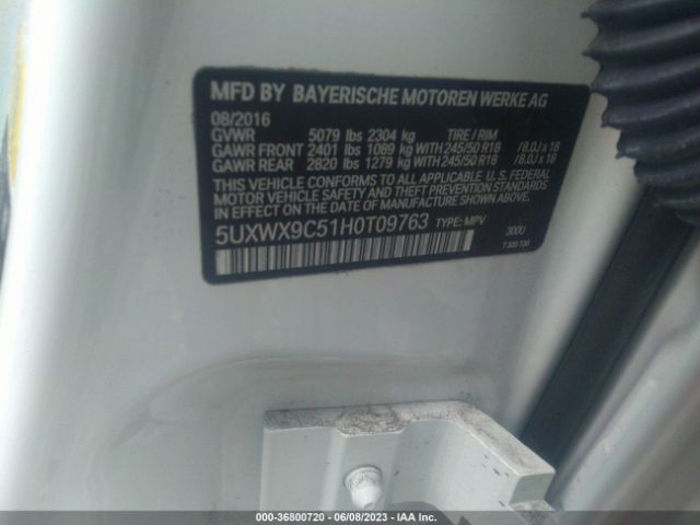 5UXWX9C51H0T09763 BMW X3 Xdrive28i