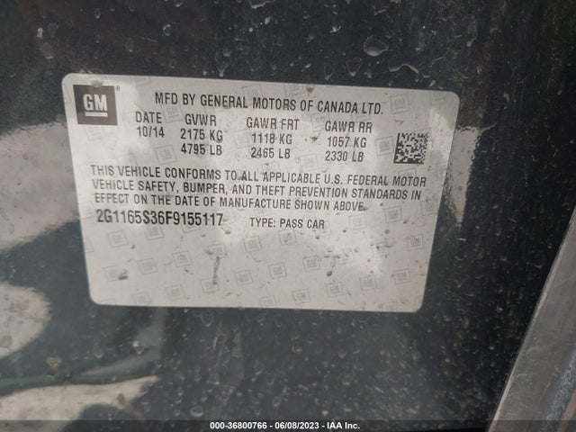 Chevrolet IMPALA LTZ 2015 2G1165S36F9155117 Image 9