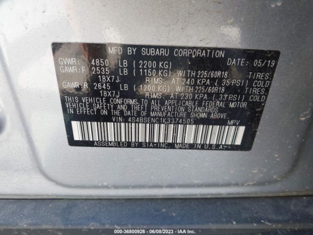 4S4BSENC1K3374505 Subaru Outback Limited