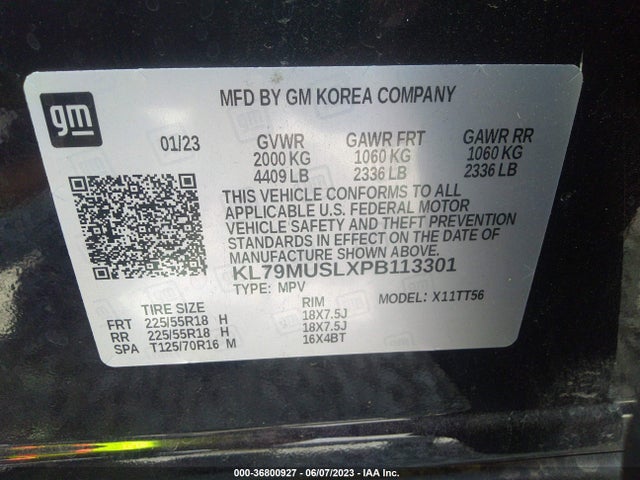 Chevrolet Trailblazer Rs 2023 KL79MUSLXPB113301 Image 11