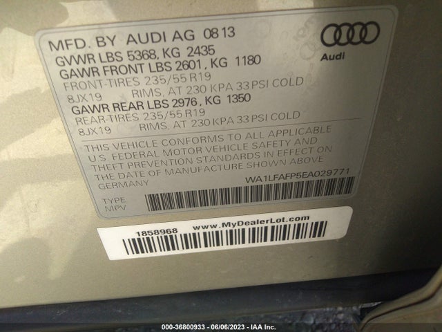 WA1LFAFP5EA029771 Audi Q5 Premium Plus