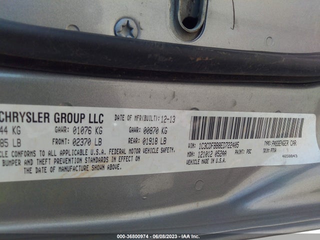 Dodge DART SXT 2014 1C3CDFBB8ED722405 Image 10