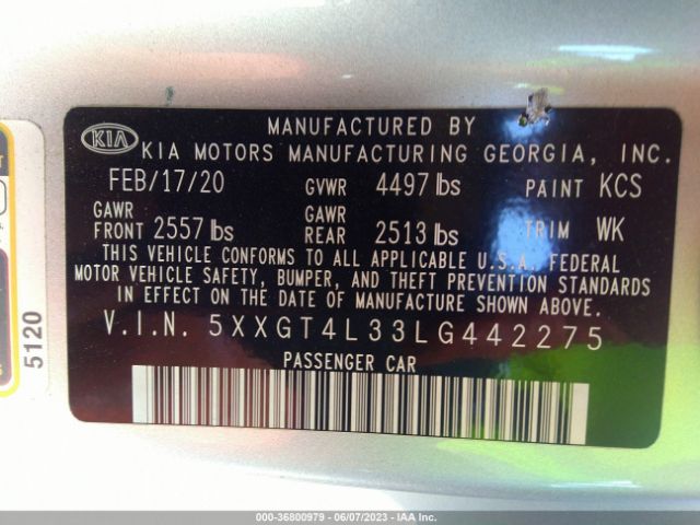 5XXGT4L33LG442275 KIA Optima Lx