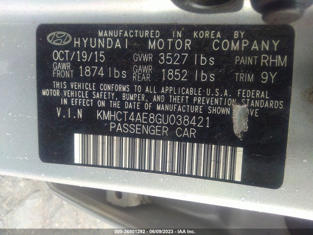 Hyundai ACCENT SE 2016 KMHCT4AE8GU038421 Image 16