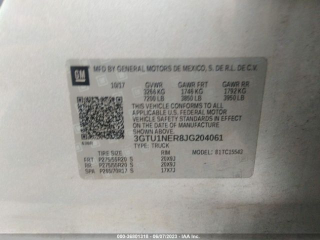 3GTU1NER8JG204061 GMC Sierra 1500 Slt