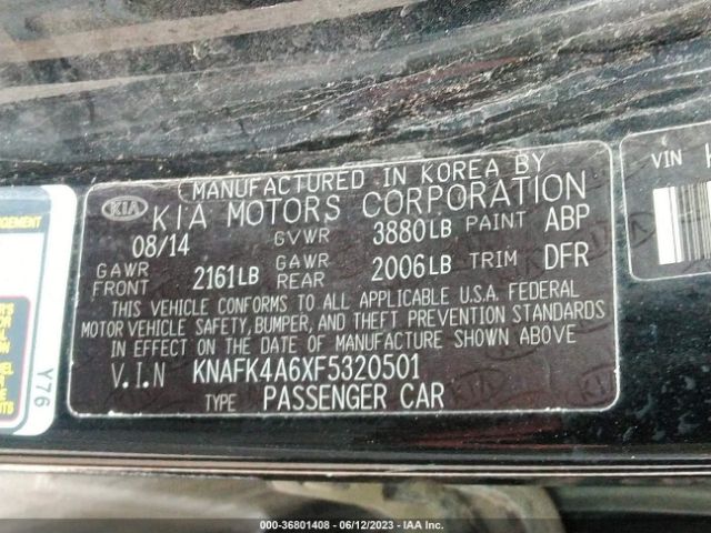 KNAFK4A6XF5320501 KIA FORTE LX