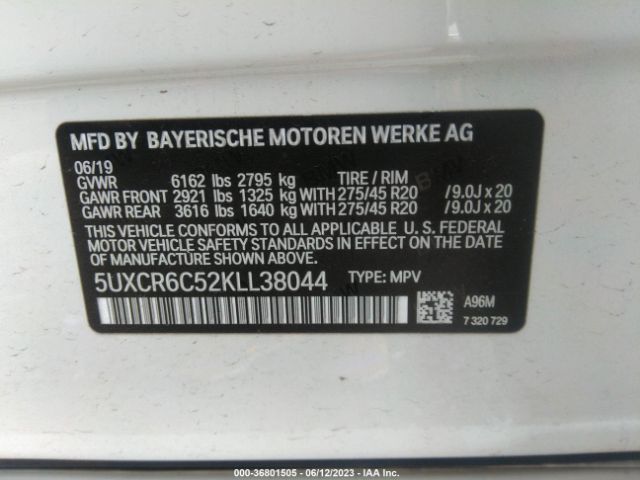 5UXCR6C52KLL38044 BMW X5 Xdrive40i